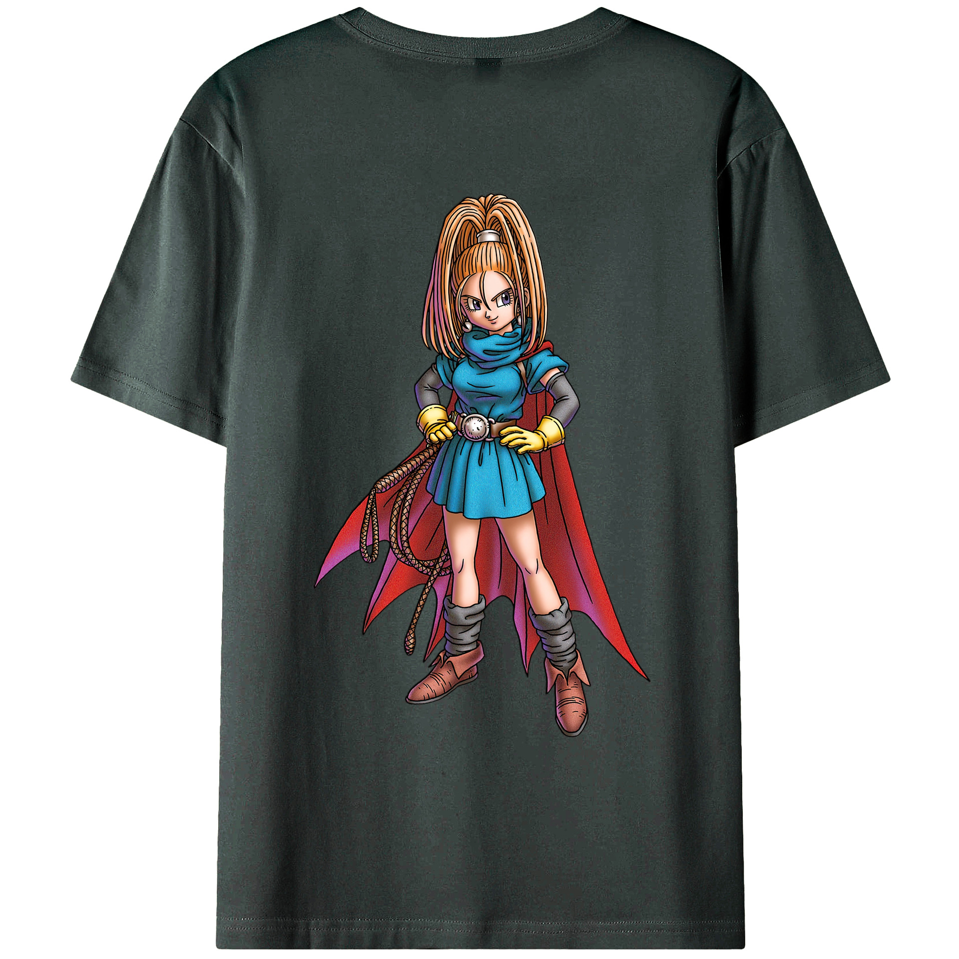 （画像用） ドラゴンクエスト Doragon Kuesuto Dragon Quest 綿100％ メンズ半袖Tシャツ（バックプリント） 通気性